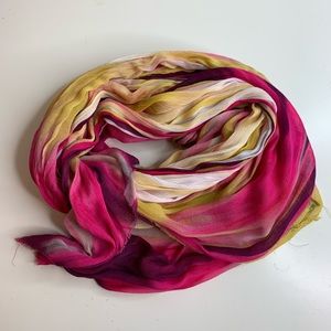 Pink & Yellow Rainbow Scarf